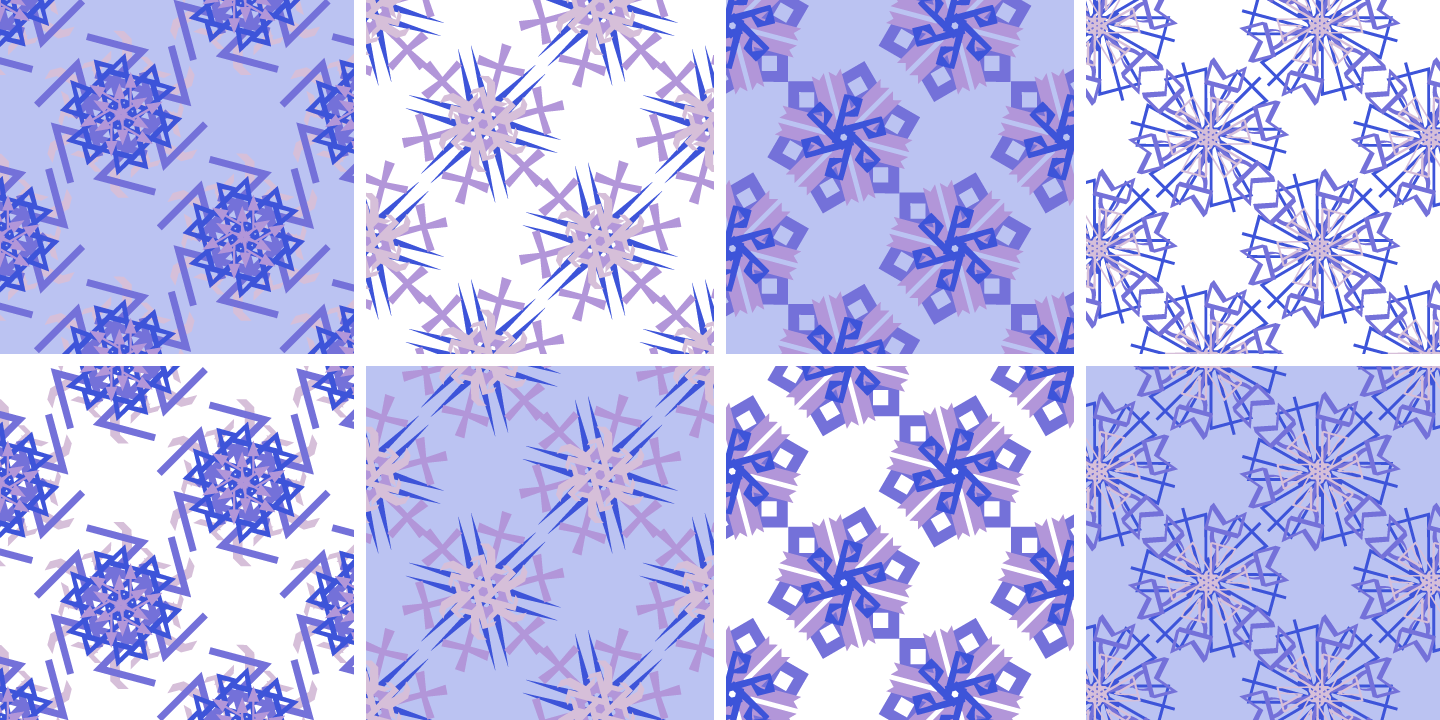 Example font P22 Snowflakes #4